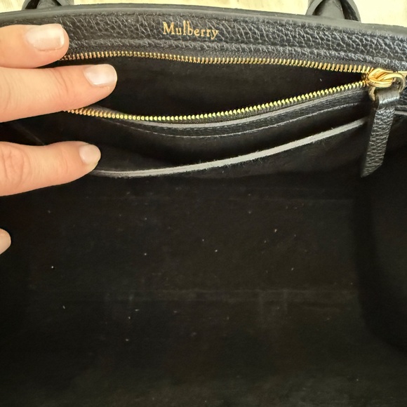 Mulberry Small Bayswater Tote in Black Grained Leather - Picture 14 of 16